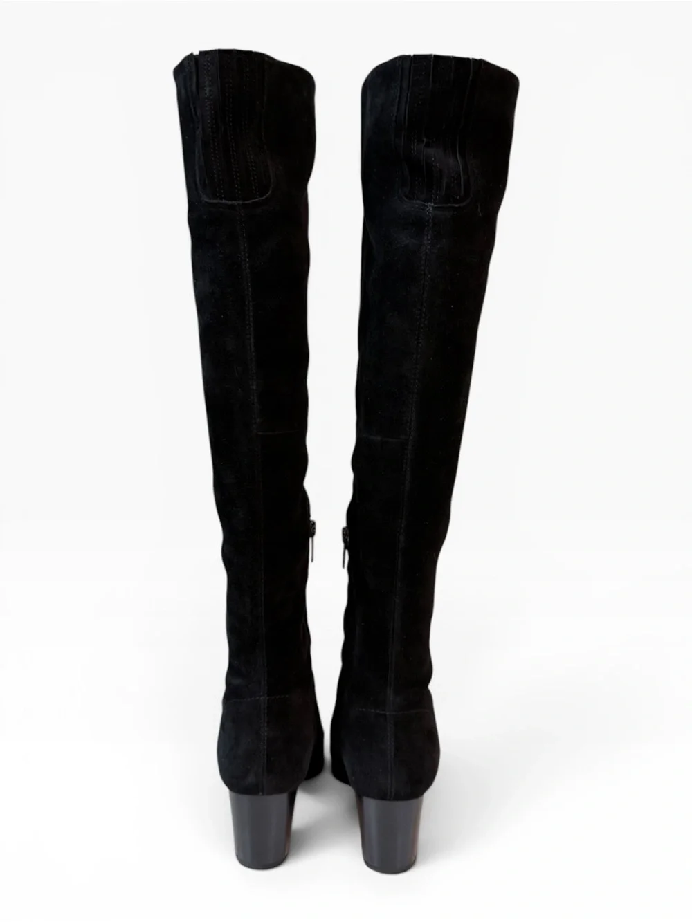 Vince Camuto Nestel Knee High Suede Heeled Boots Black Size 7